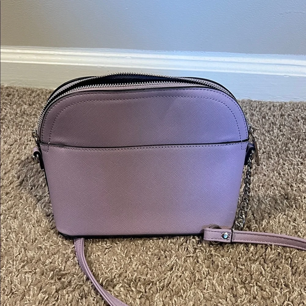Steve Madden Lavender Dome Crossbody with Silver Chain